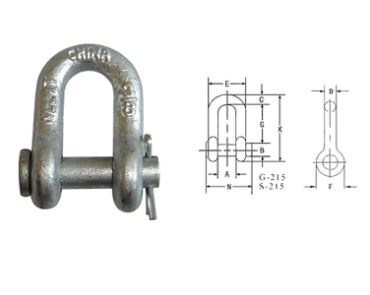 Beugel-G215 US RONDE PIN-KETTING BEUGEL