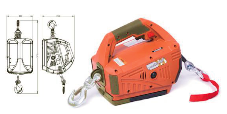 Batterij-aangedreven elektrische lier SLQ-B